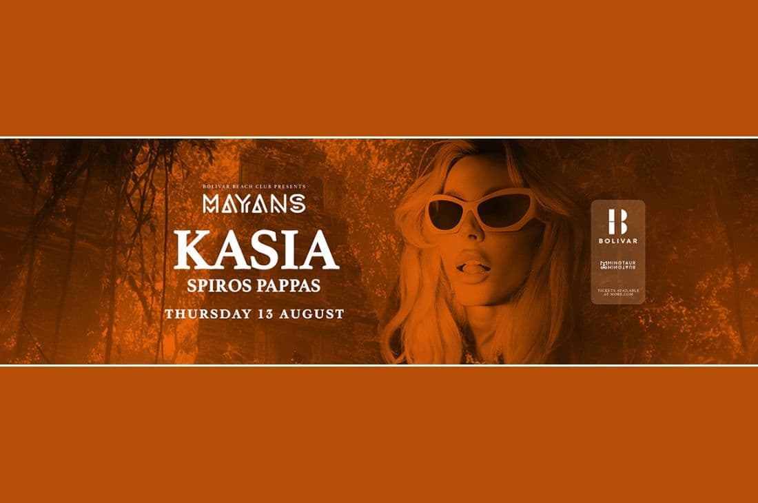 An image of 13 Αυγούστου | Mayans w/ Kasia | Bolivar Beach Club | Αθήνα