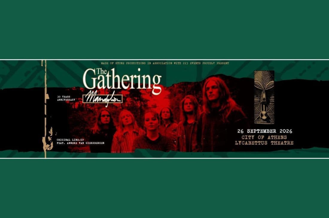 An image of 26 Σεπτεμβρίου | The Gathering (NL) live in Greece | Δημοτικό Θέατρο Λυκαβηττού | Αθήνα