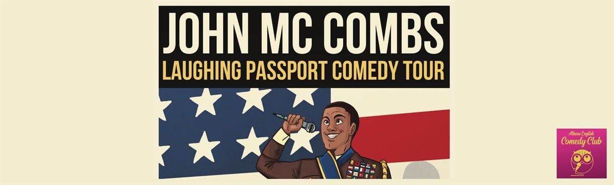 An image of 20th of October | Athens English Comedy Club - John McCombs 'Laughing Passport' | Theater Eliart