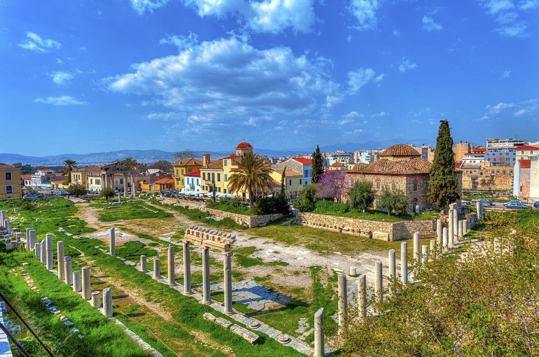 An image of Roman Agora and the Tower of the Winds